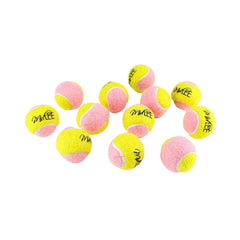 Midlee boules tennis chien XS, pack 12 jaune et rose, pratique pour le fetch.