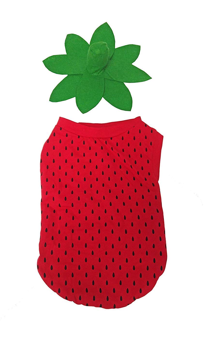 Midlee costume-chien-fraise-moyen-dos, aperçu arrière idéal pour les photos.