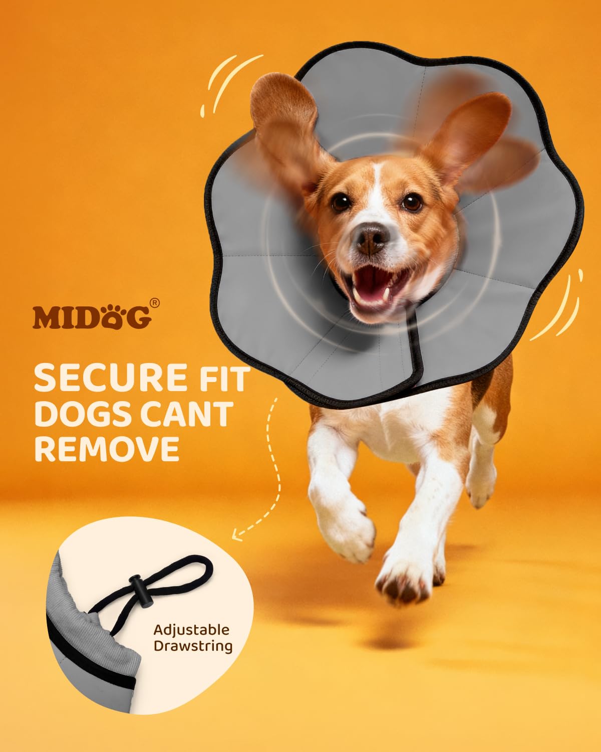 midog collier-cone coutures renforcees assure une durabilite dans le temps.