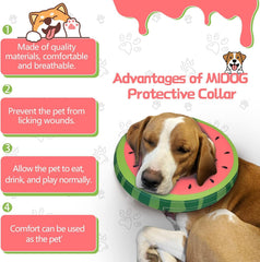 Midog collier inflable doux chien, sommeil paisible sans pression sur le cou.