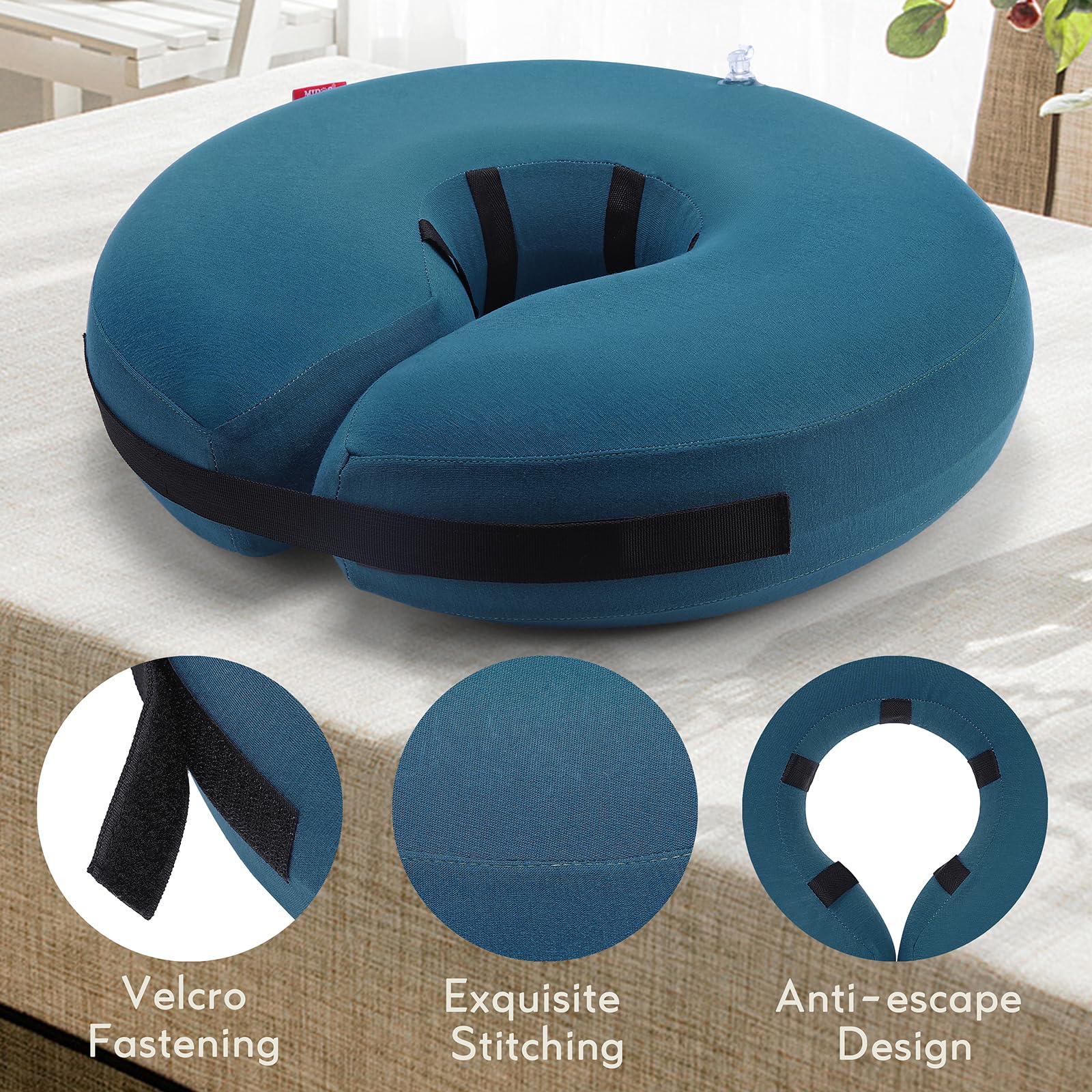 MIDOG collier gonflable stockable et compact facilite voyage et rangement.