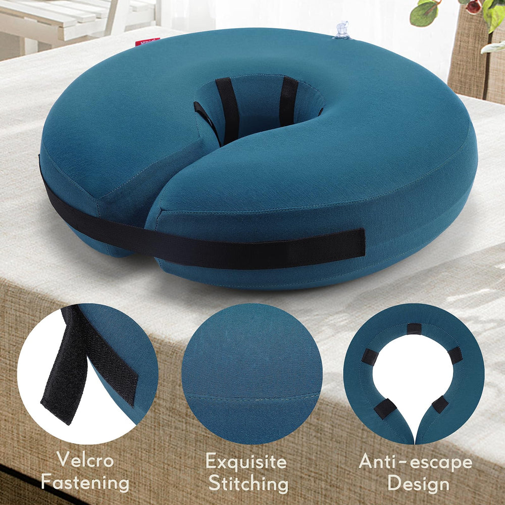 MIDOG collier gonflable stockable et compact facilite voyage et rangement.