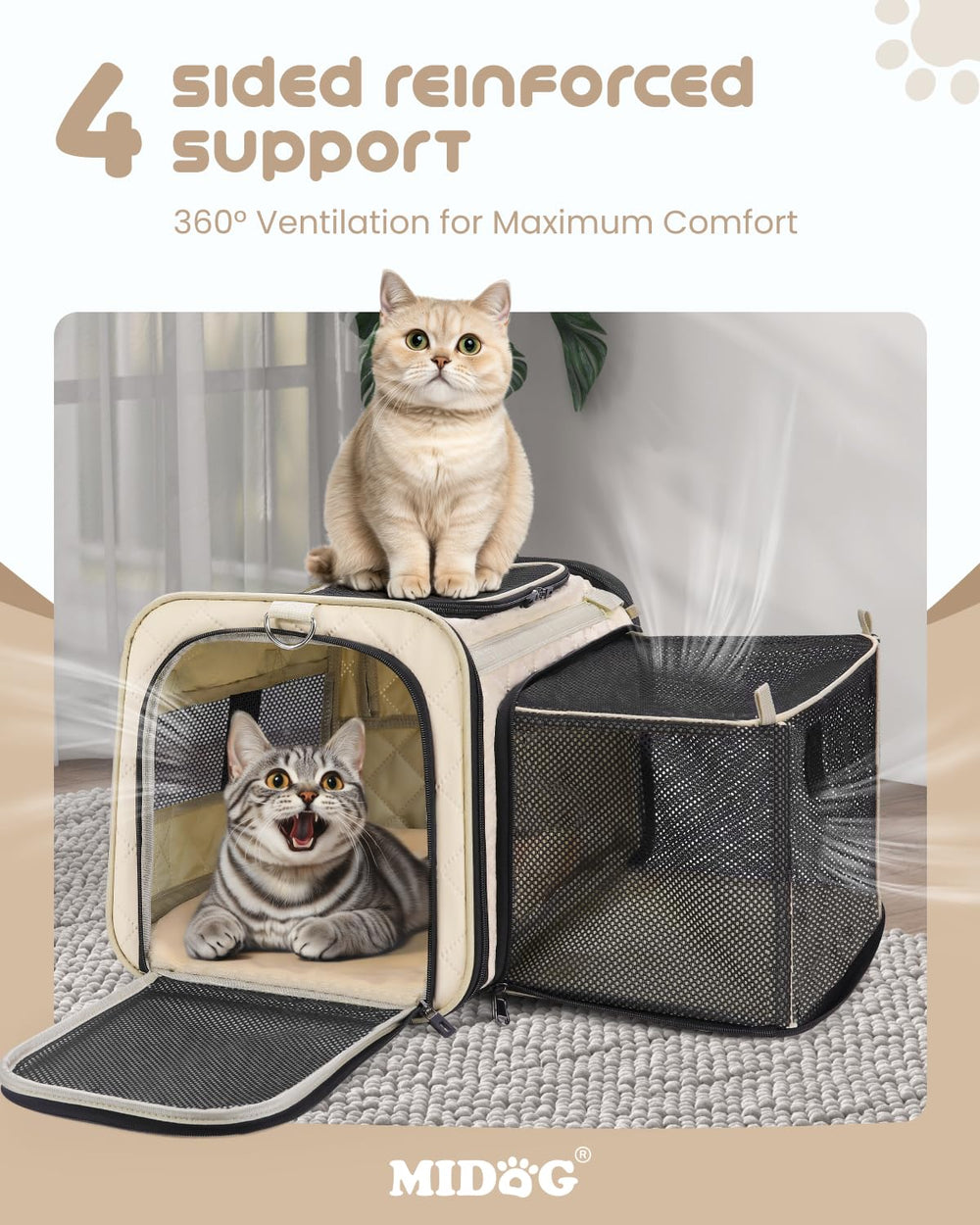 Midog sac-chat nettoyage facile imperméable et durable