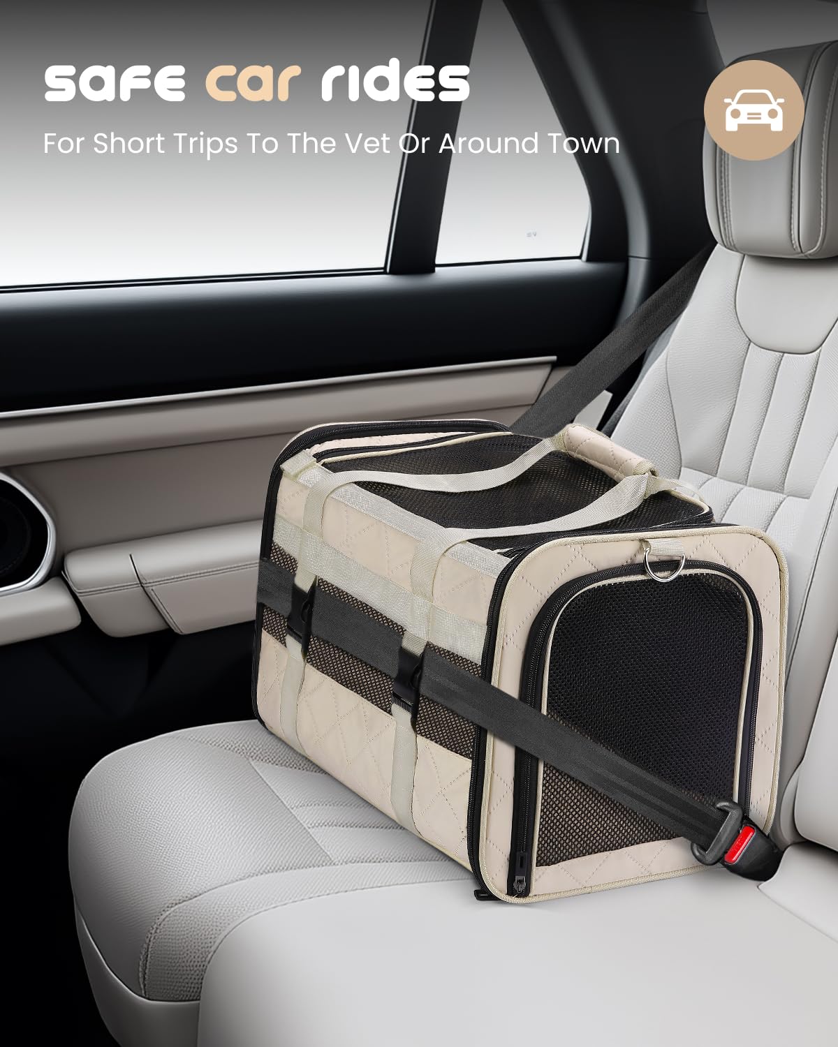Midog sac-chat ouverture-mailles-respirante pour ventilation et interaction