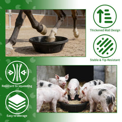 Bol d'alimentation Midollarle pour vache en caoutchouc, résistant et polyvalent.