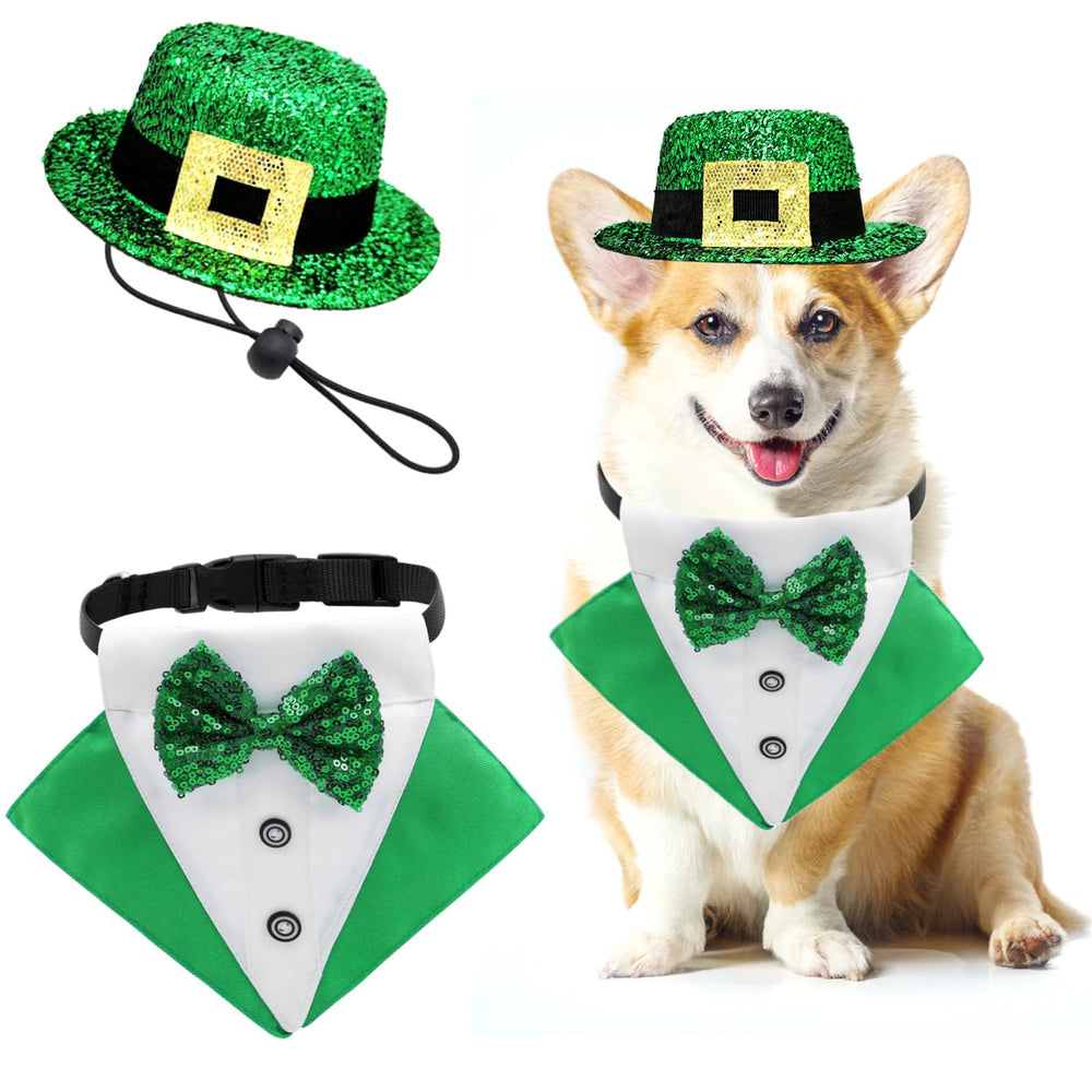Midufrry chapeau Saint Patrick pour chien, look festif et élégant