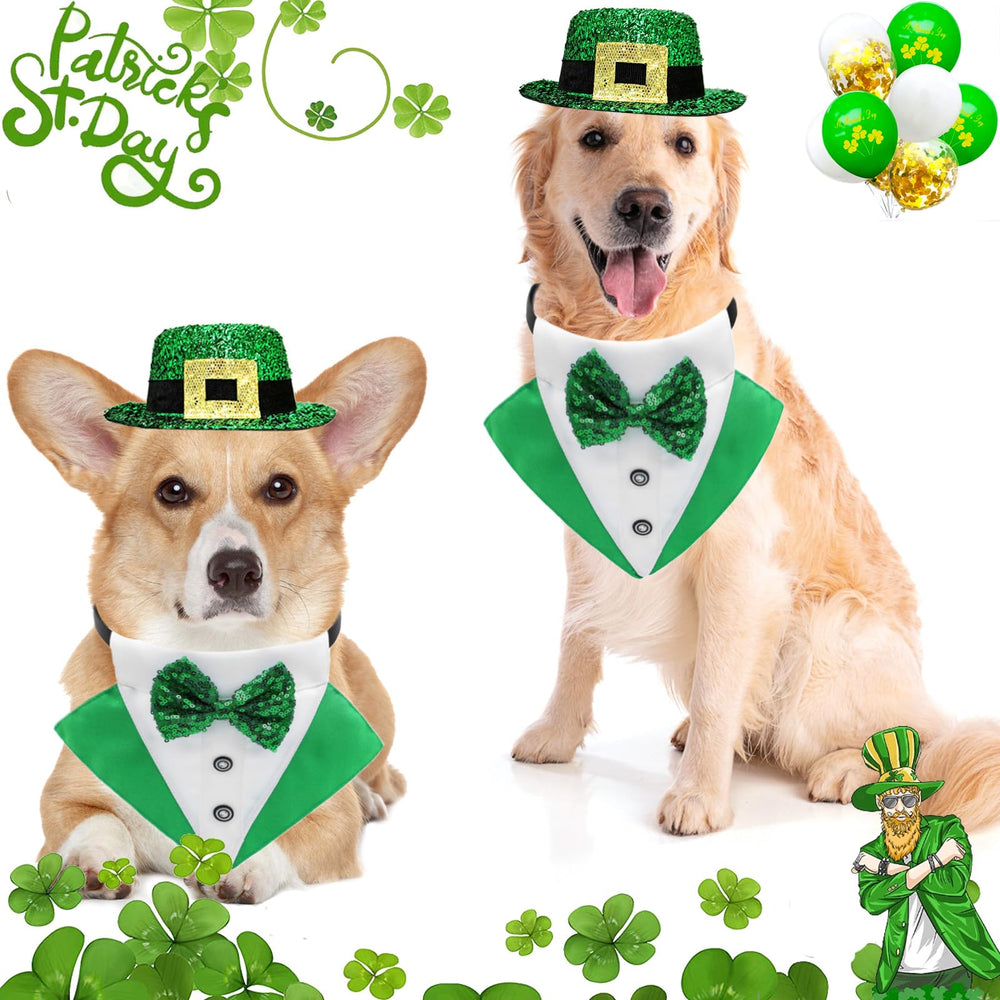 Midufrry costume irlandais pour chien et chat, idéal pour photos et événements.