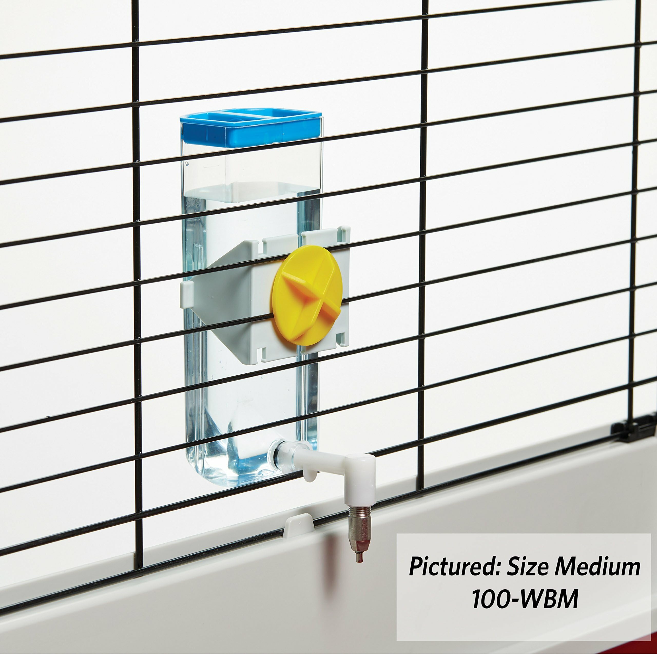 Système d’attache avec vis plastique pour cage MidWest, installation simple.