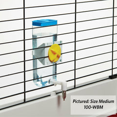 Système d’attache avec vis plastique pour cage MidWest, installation simple.