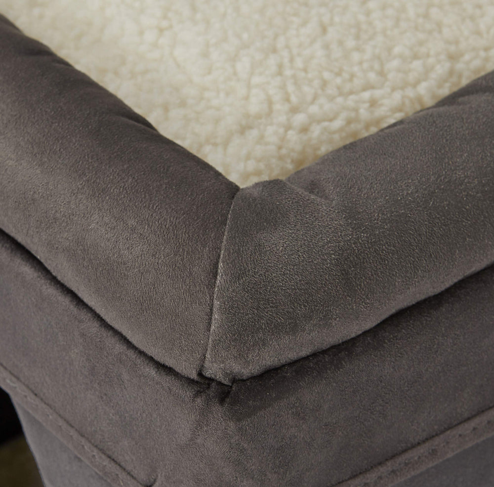 MidWest Cat Cube revetement-faux-suede-gris: look moderne et toucher doux.