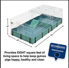 MidWest Cobaye Habitat Plus: fond en PVC lavable pour entretien rapide.