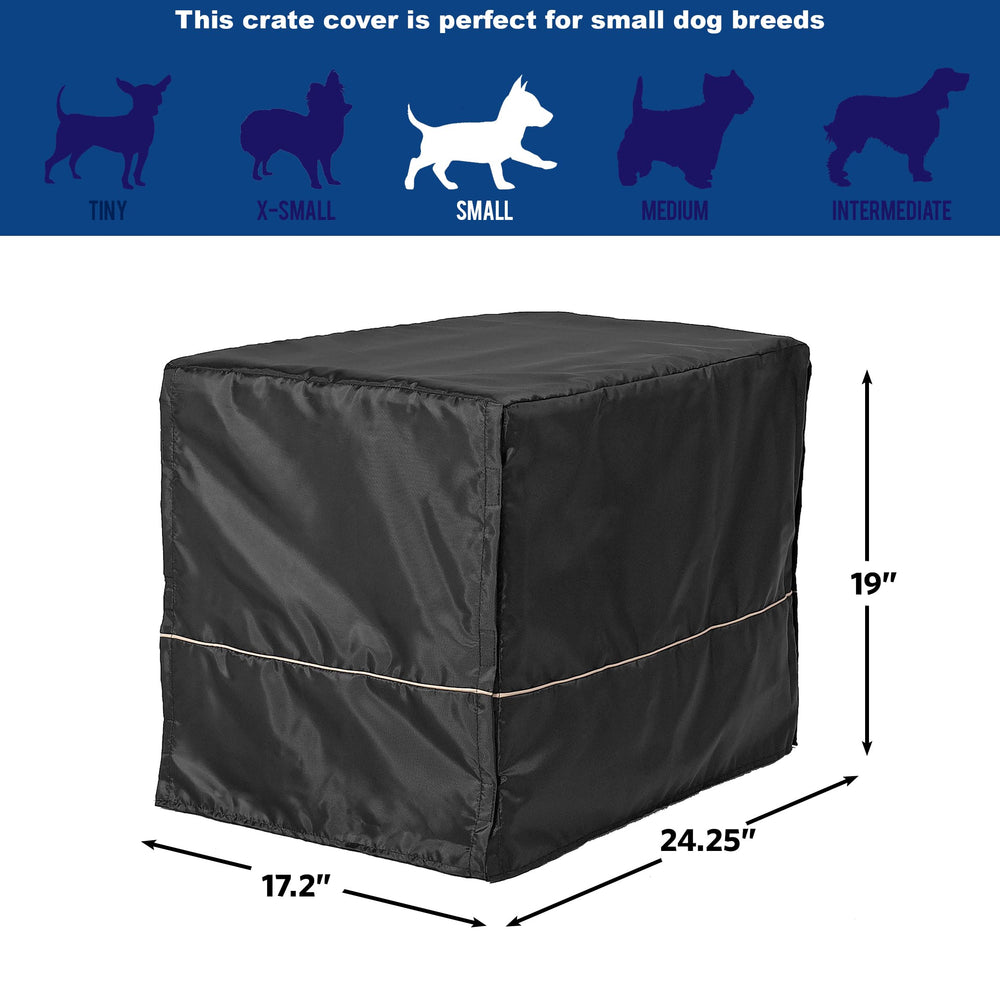 MidWest Crate Cover noir 24 pouces – lavable en machine pour entretien rapide.