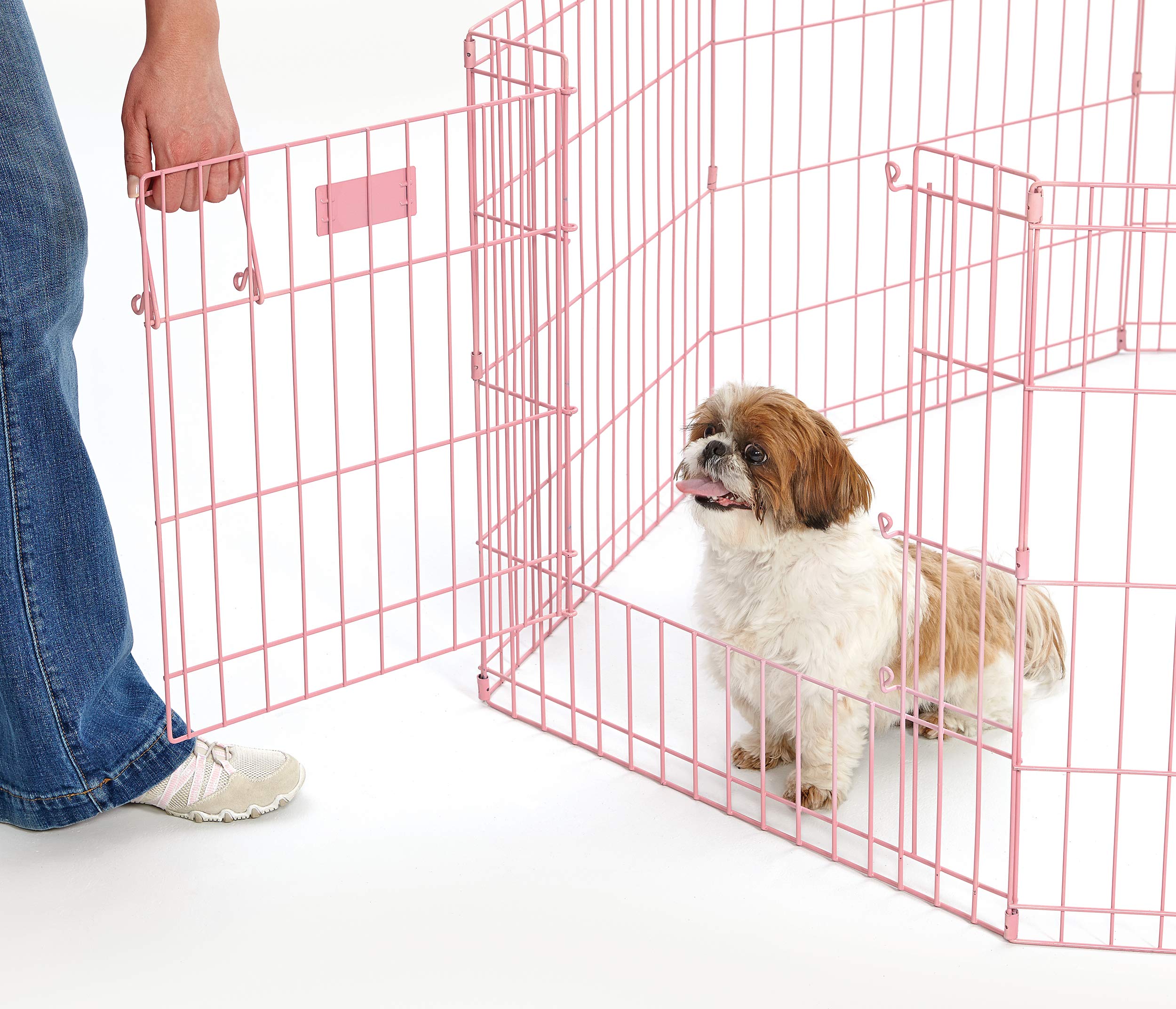 MidWest Enclos 24 pouces avec porte grande – passage sans effort pour vous et votre chien.