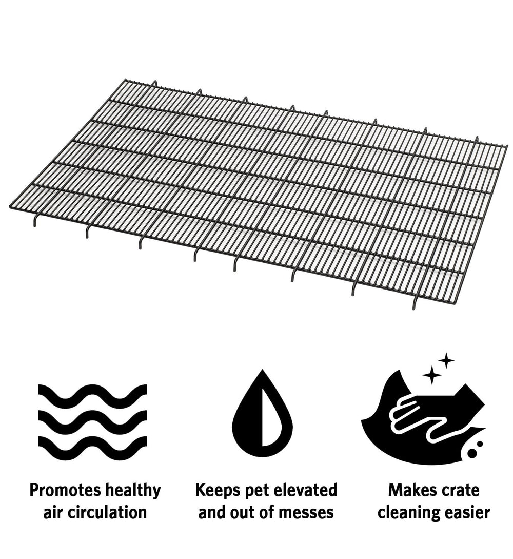 MidWest Grille plancher caisse chien elevée – surface résistante pour les pattes.