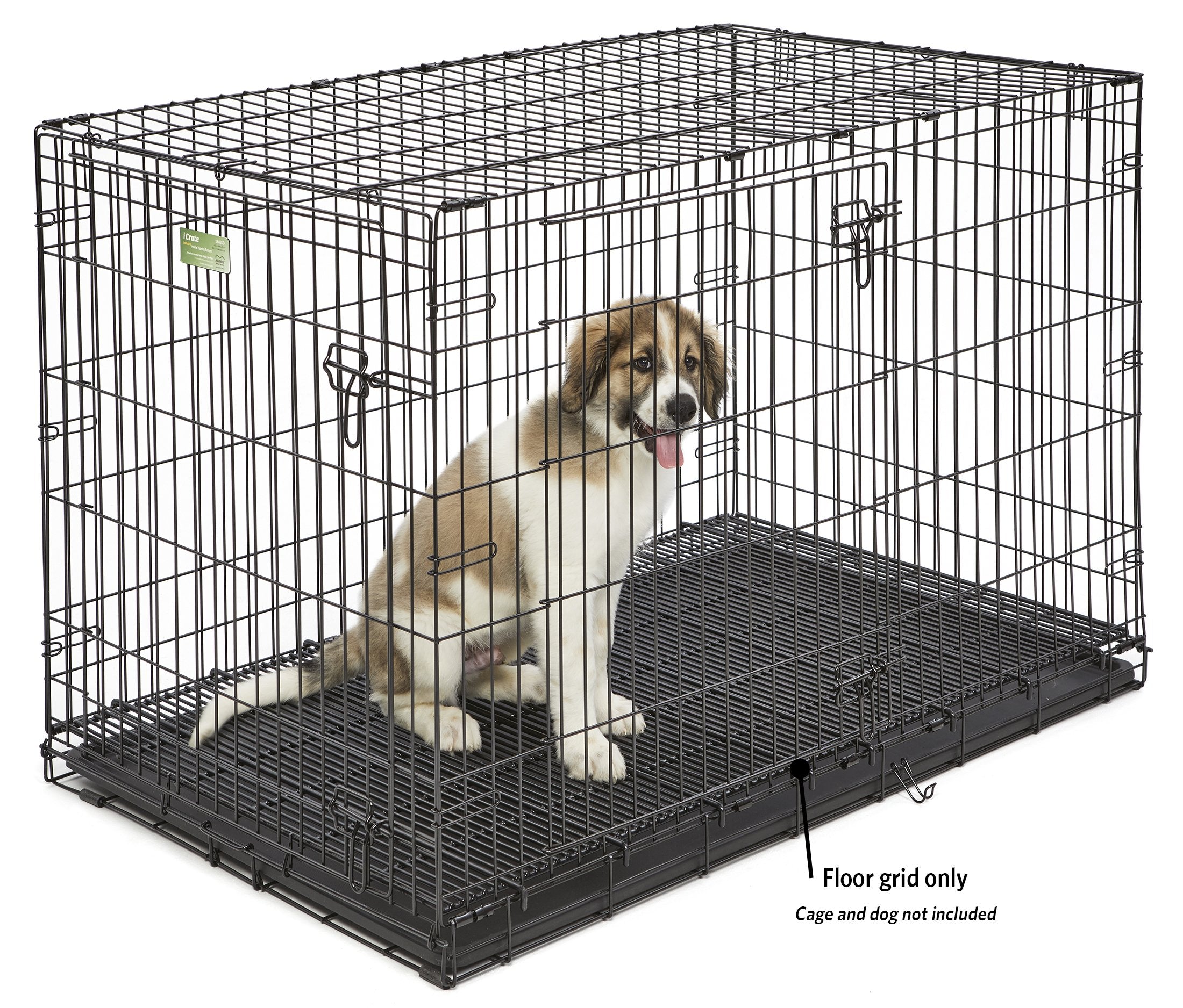 MidWest Grille plancher caisse chien elevée – ventilation améliorée pour le repos en caisse.
