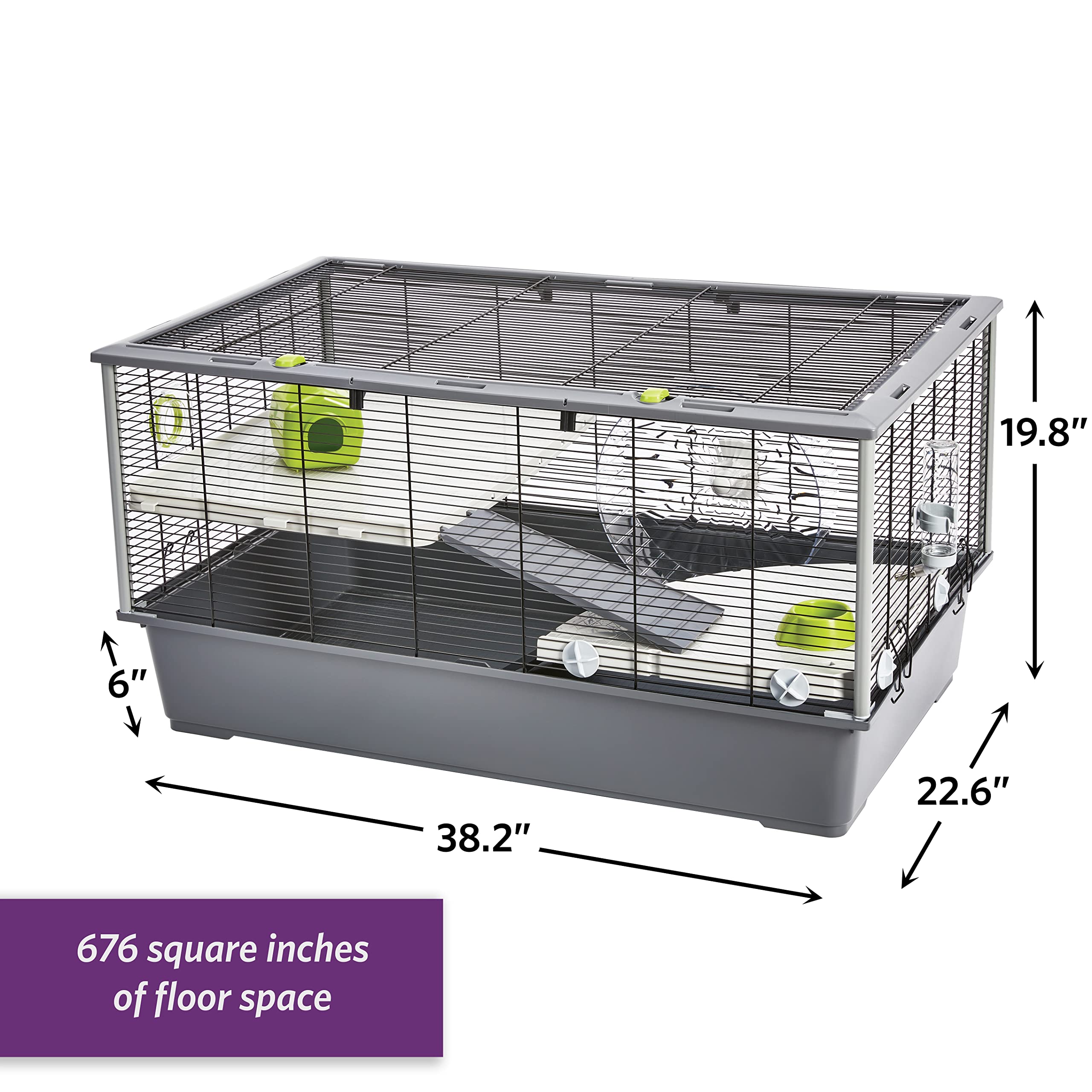 MidWest Homes for Pets Hamster Nation accessoires inclus, prêt à l’emploi.