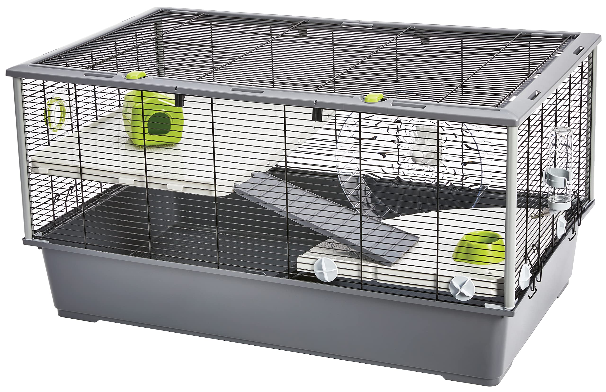 MidWest Homes for Pets Hamster Nation habitat jumbo, espace au sol généreux pour exploration.
