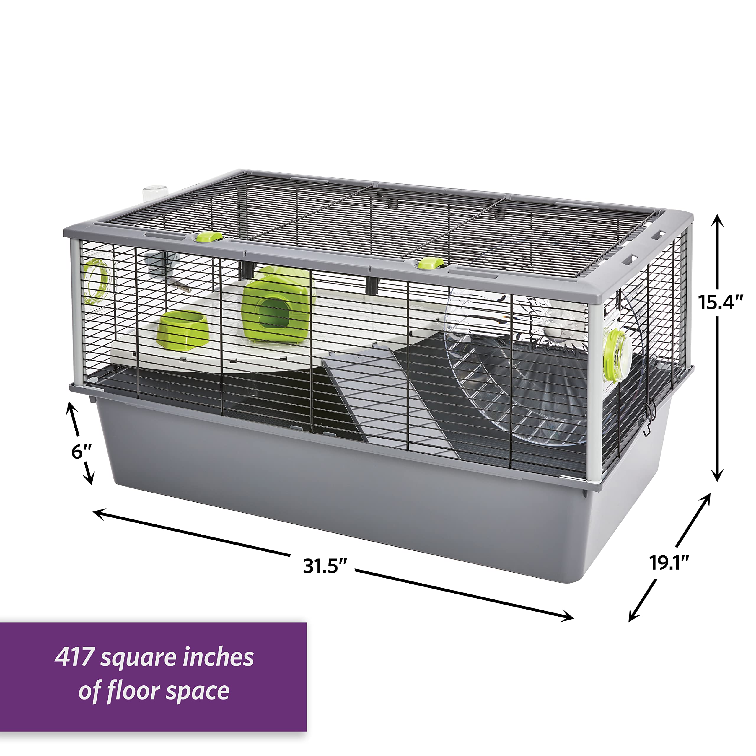 MidWest Hamster Nation XXL — accessoires inclus pour une installation rapide et pratique.
