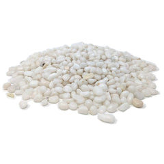 Midwest Hearth galets blancs polis, matériaux durables pour déco de jardin intérieur.