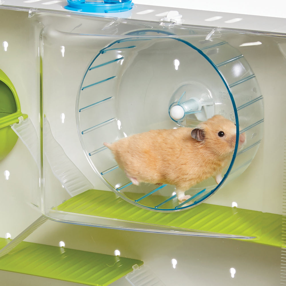 MidWest Homes for Pets Arcade Hamster : base profonde pour contenir la litière propre.