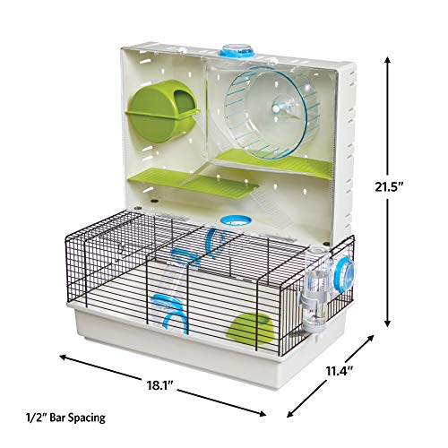 MidWest Homes for Pets Arcade Hamster : roue d’exercice intégrée pour activité physique.
