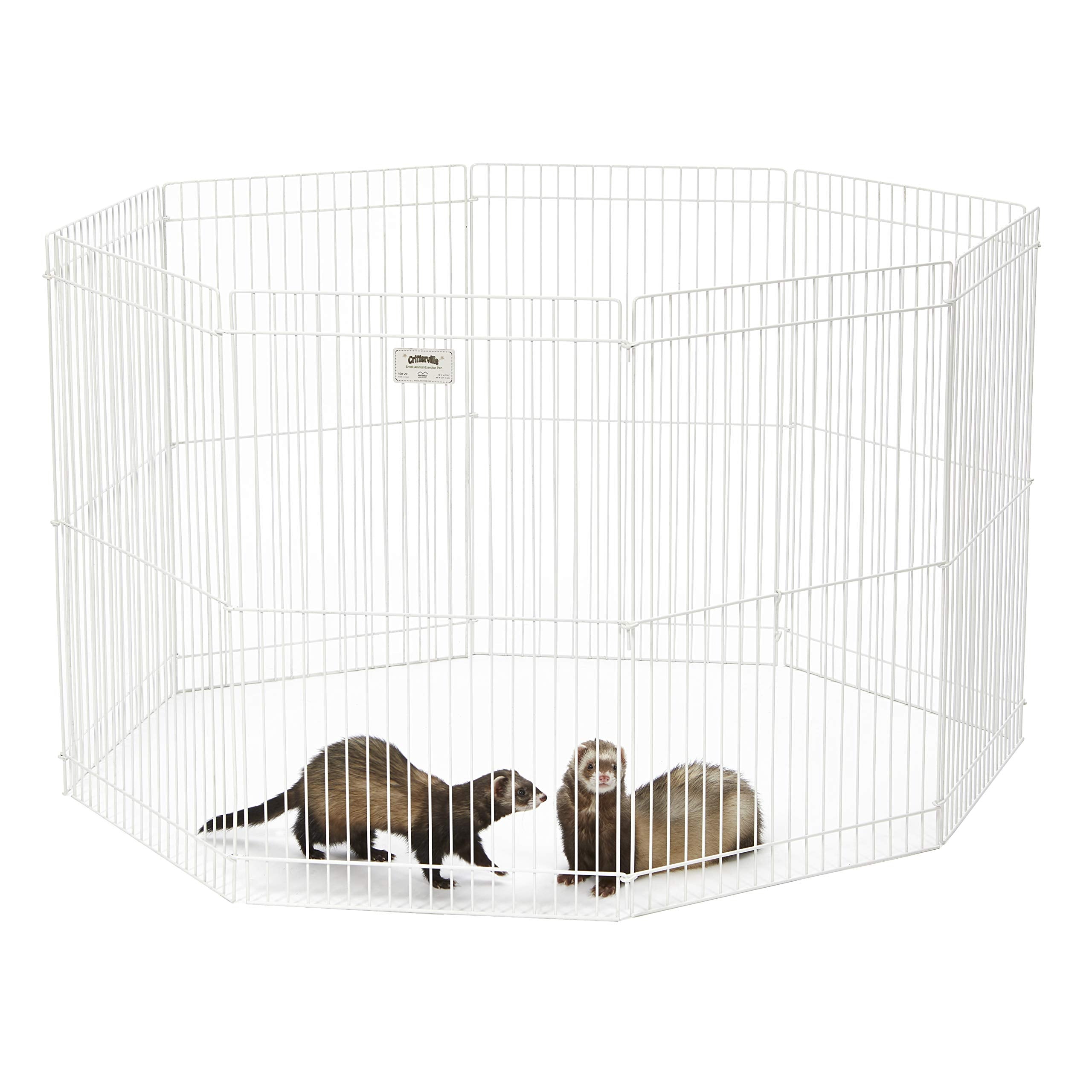 MidWest Homes for Pets Ferret Nation – panneaux époxy blancs, espace de jeu sûr.