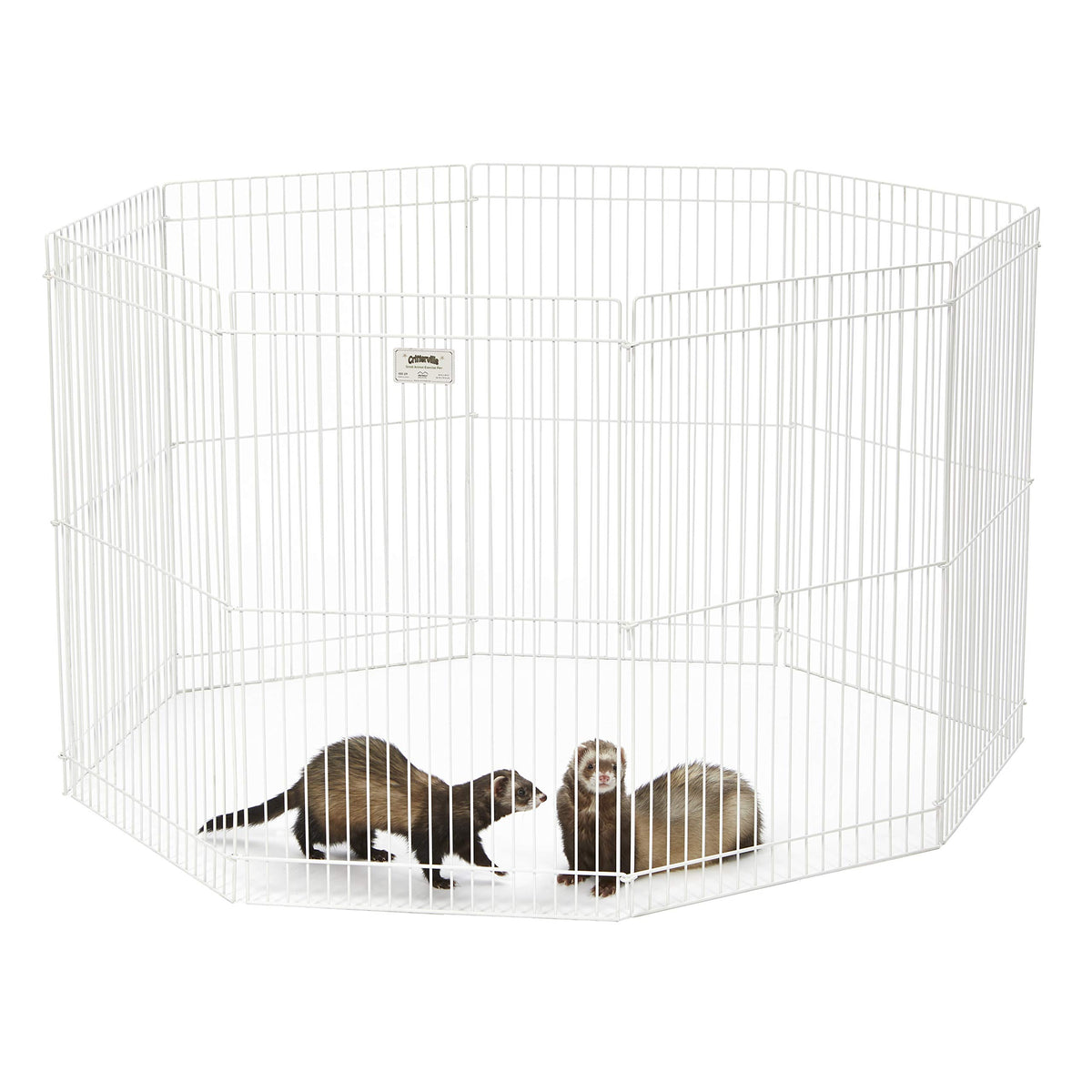 MidWest Homes for Pets Ferret Nation – panneaux époxy blancs, espace de jeu sûr.