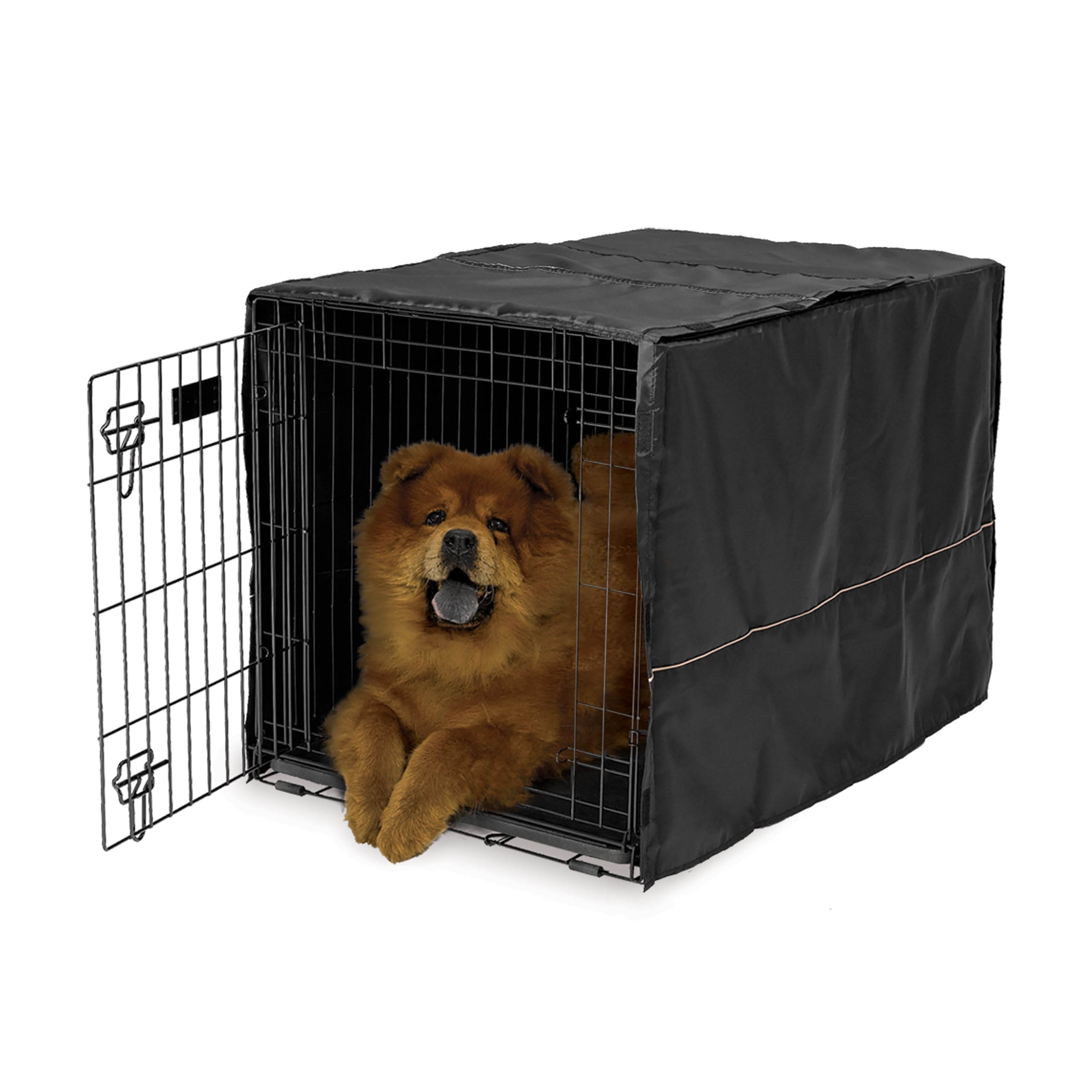 Housse MidWest pour cage noire 36 pouces, ambiance privée et rassurante.