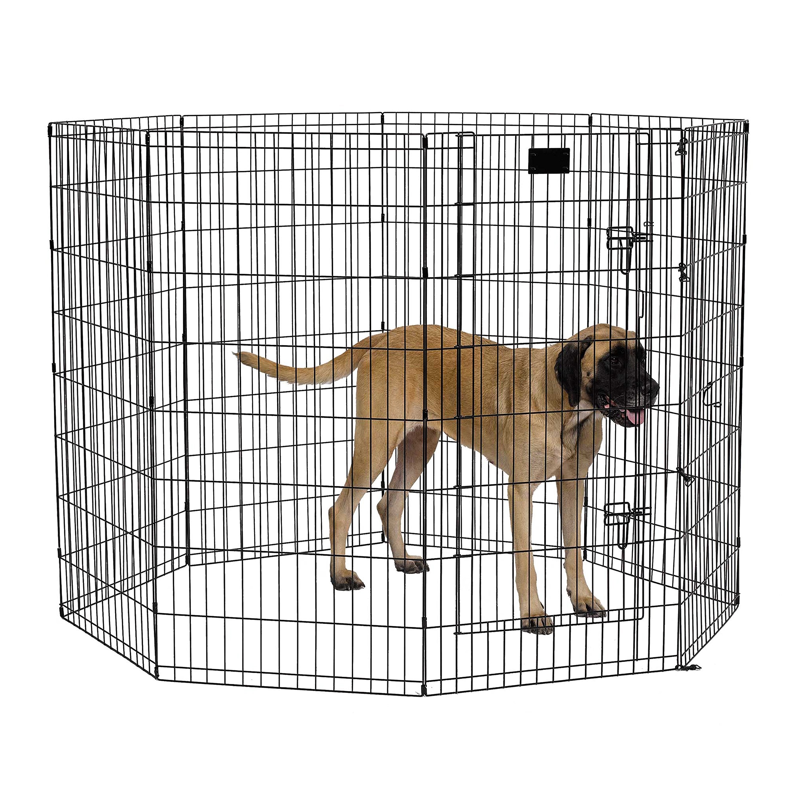 MidWest Homes for Pets – parc d’exercice 48 pouces, panneaux connectés, espace sûr pour chiens.