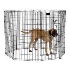 MidWest Homes for Pets – parc d’exercice 48 pouces, panneaux connectés, espace sûr pour chiens.