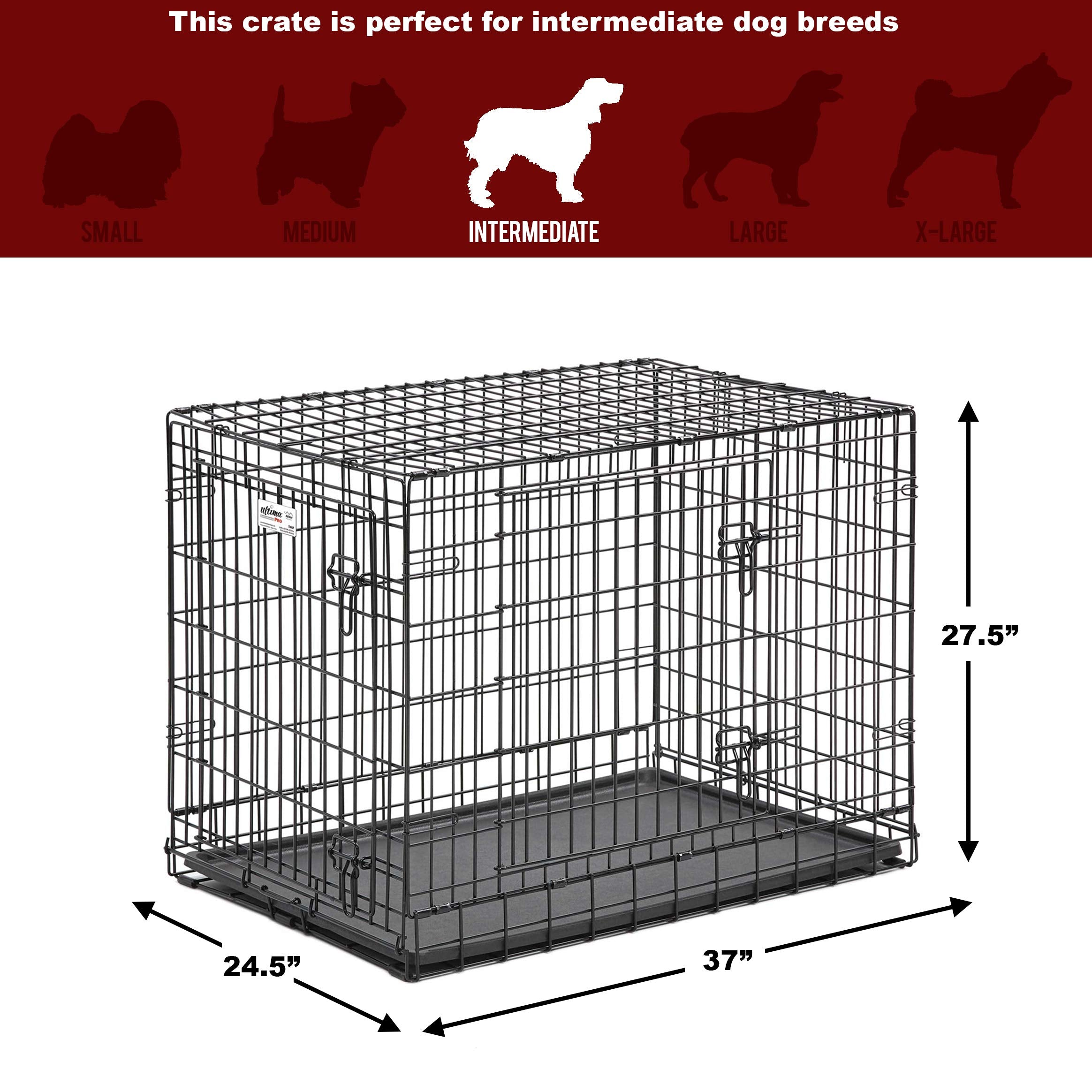 Cage Ultima Pro 36 pouces, pliable rapidement pour rangement.