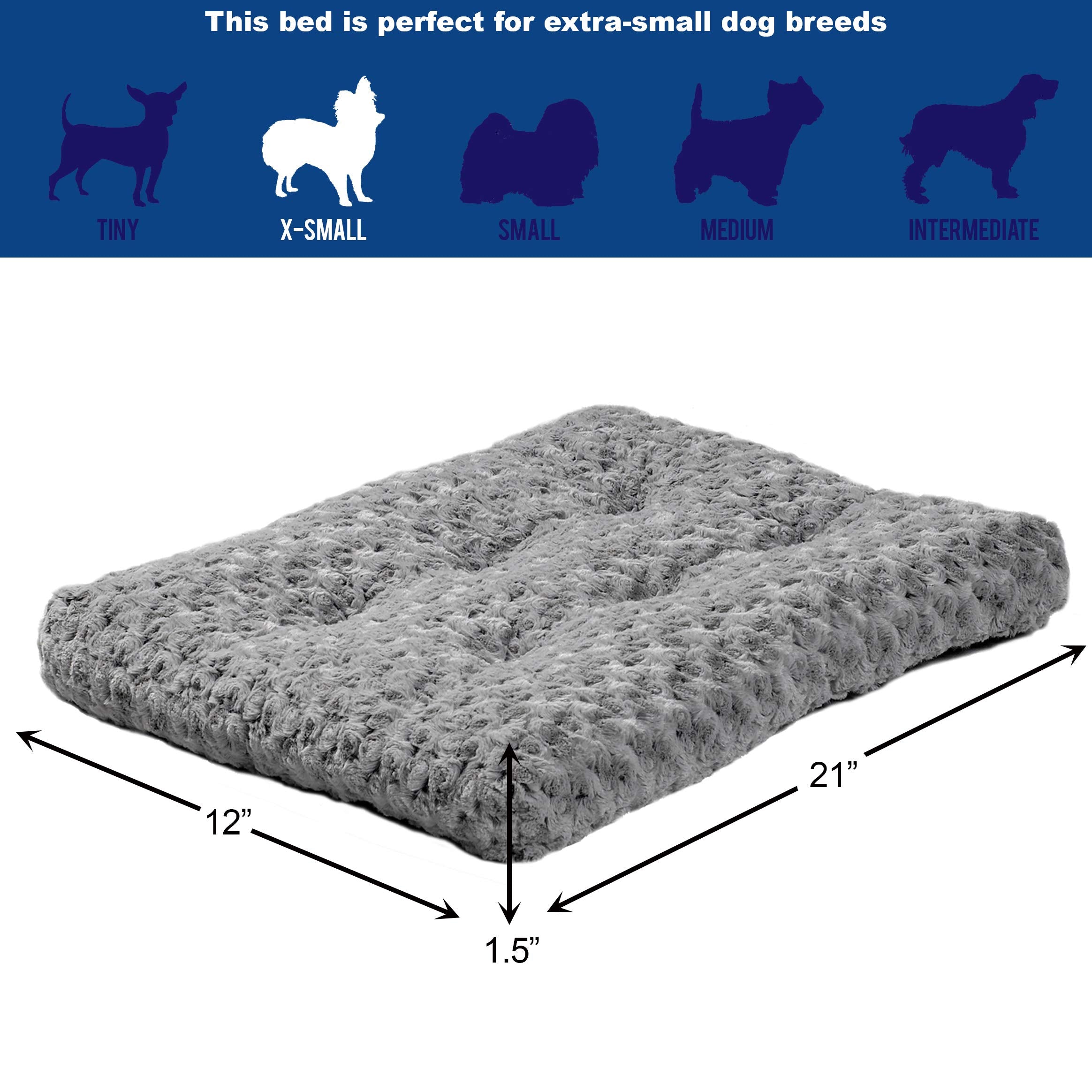 MidWest Homes for Pets XS QuietTime Deluxe fond anti-dérapant pour sols sécurisés
