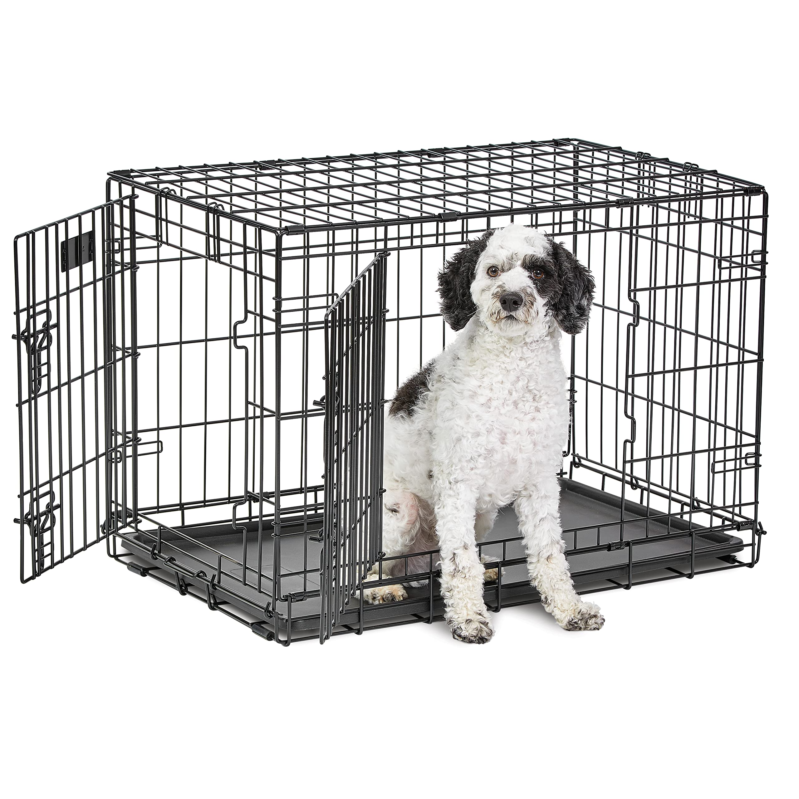 MidWest LifeStages: caisse-chien à porte-double offrant espace confortable.