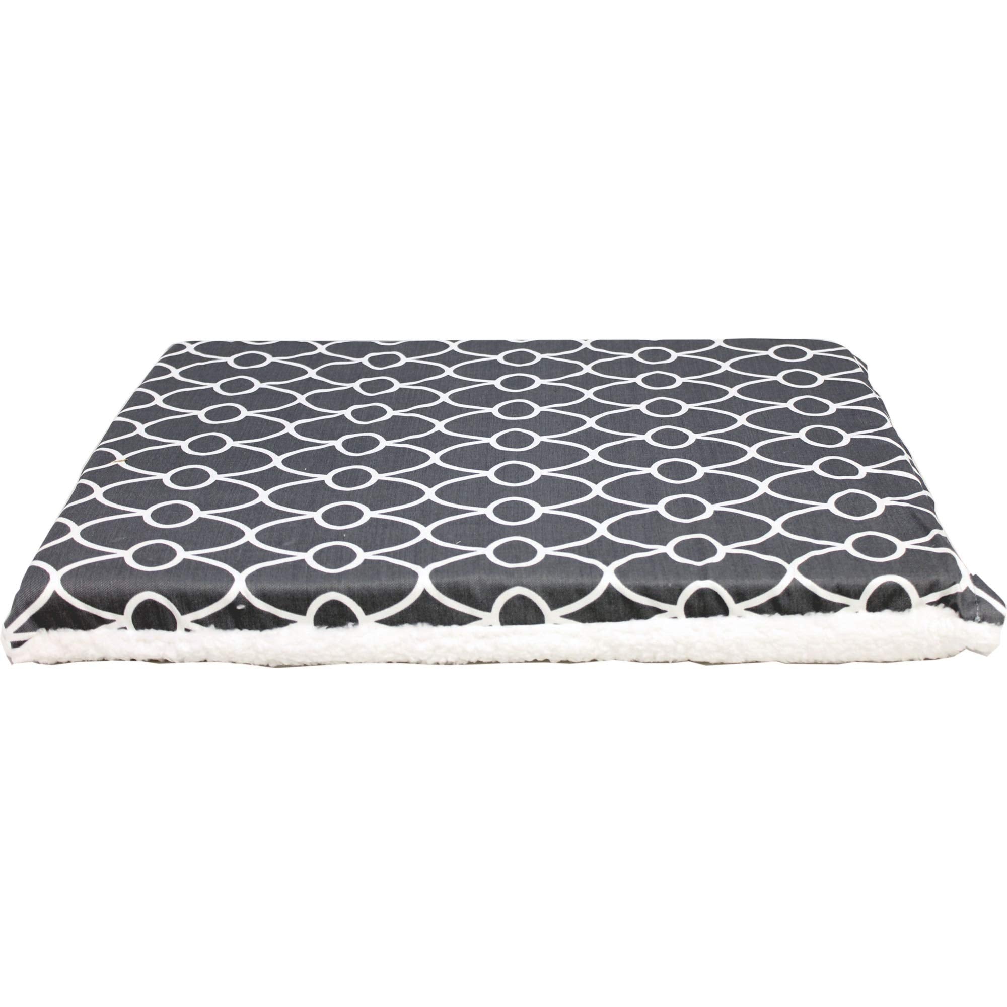 Tapis de cage Quiet Time Defender de MidWest, motif gris géométrique, résistant et facile à laver