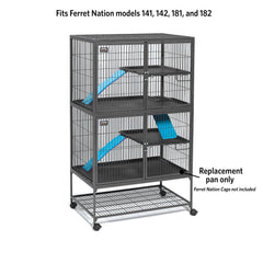 Nettoyage rapide grâce au pan Midwest, compatible avec les cages Nation.