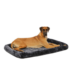 Panier QuietTime de MidWest pour gros chien, gris et douillet, idéal en cage.