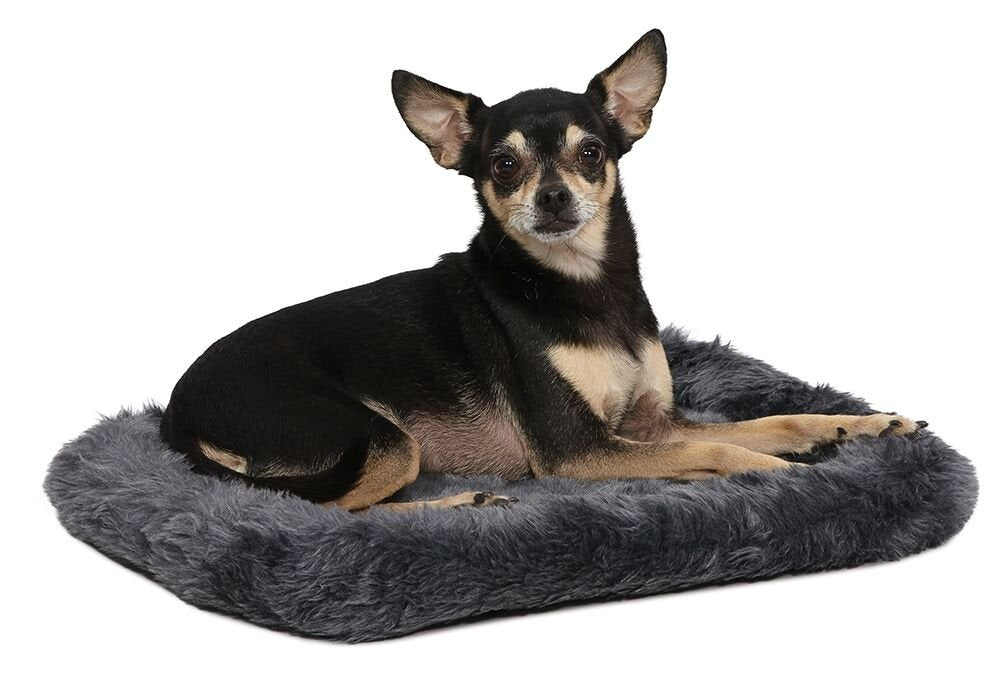 MidWest QuietTime XXS — coussin-bolster gris, repos doux pour petites races.