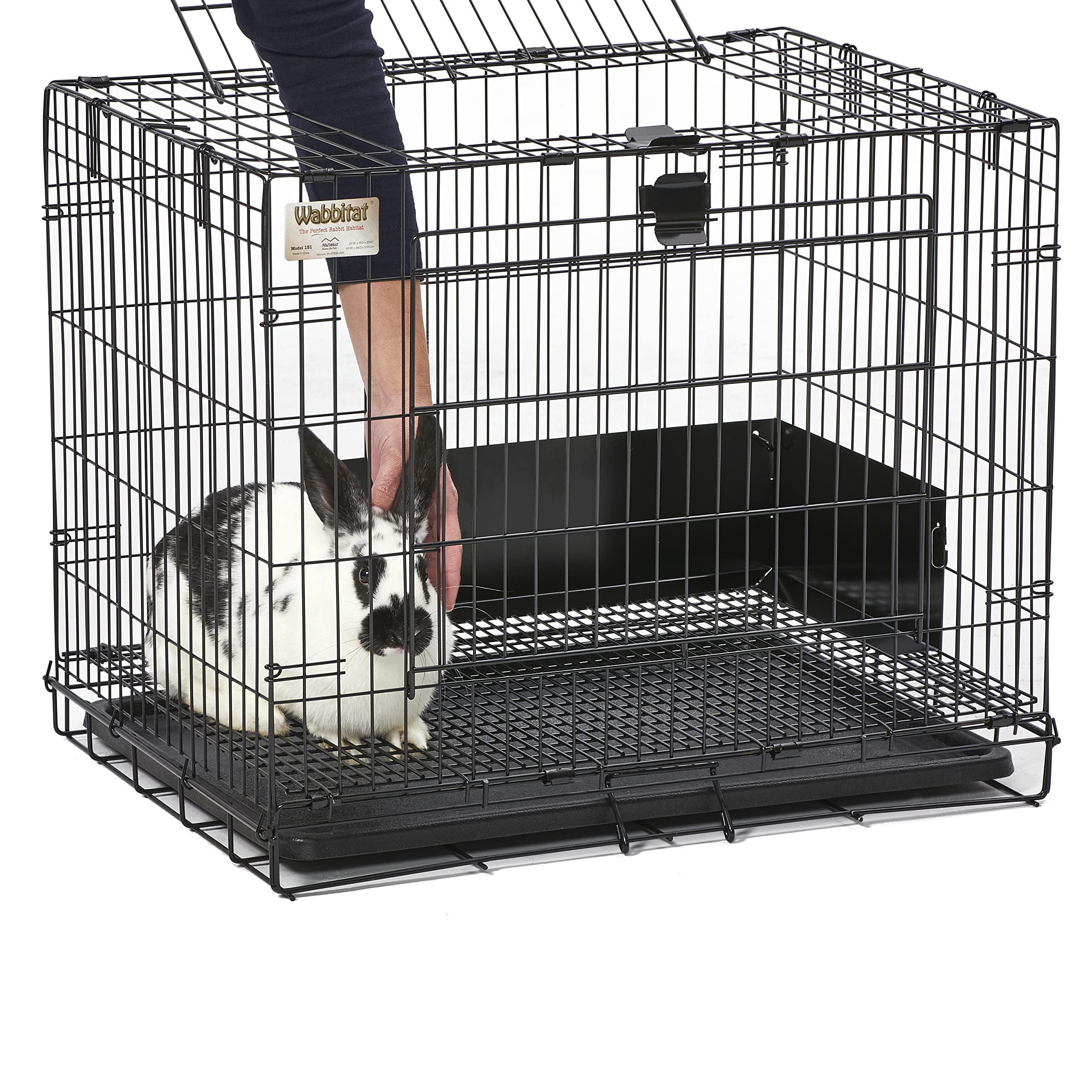 MidWest Wabbitat : finition noir e-Coat durable résiste au brossage.