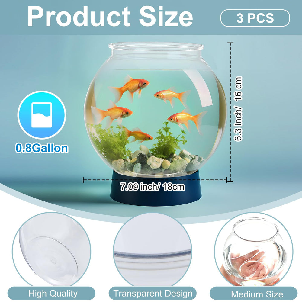 Bocal poisson transparent Mifoci, design clair qui valorise les couleurs des poissons.