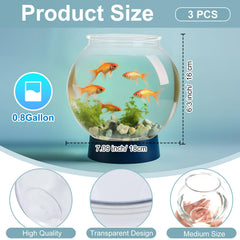 Bocal poisson transparent Mifoci, design clair qui valorise les couleurs des poissons.