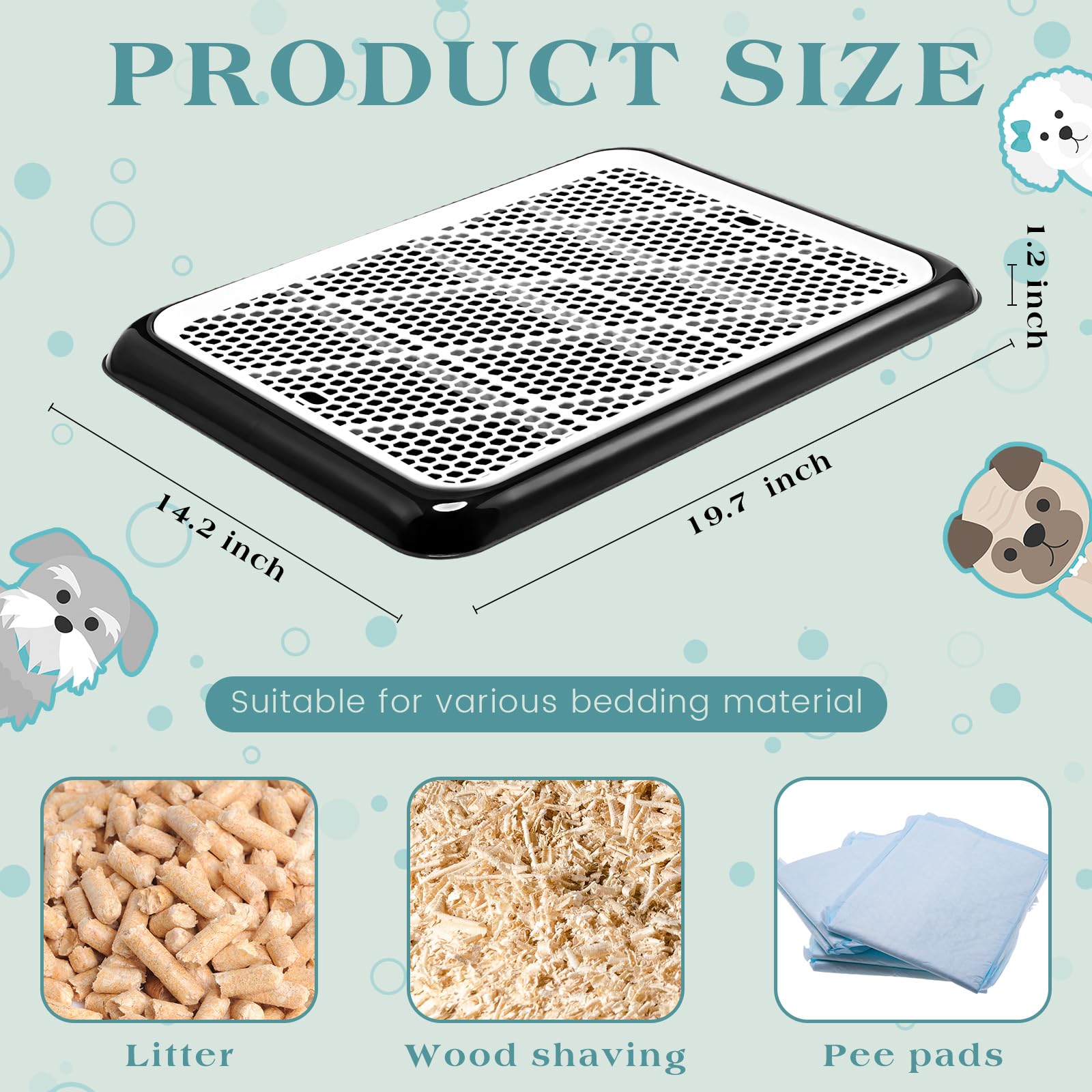 Mifoci tapis-pipi-chien-portable-plastique: solution compacte pour l'entraînement intérieur ou extérieur.