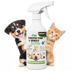 Migdracy Protecteur Animaux Puces Tiques 16oz: pulvérisation efficace contre les parasites.