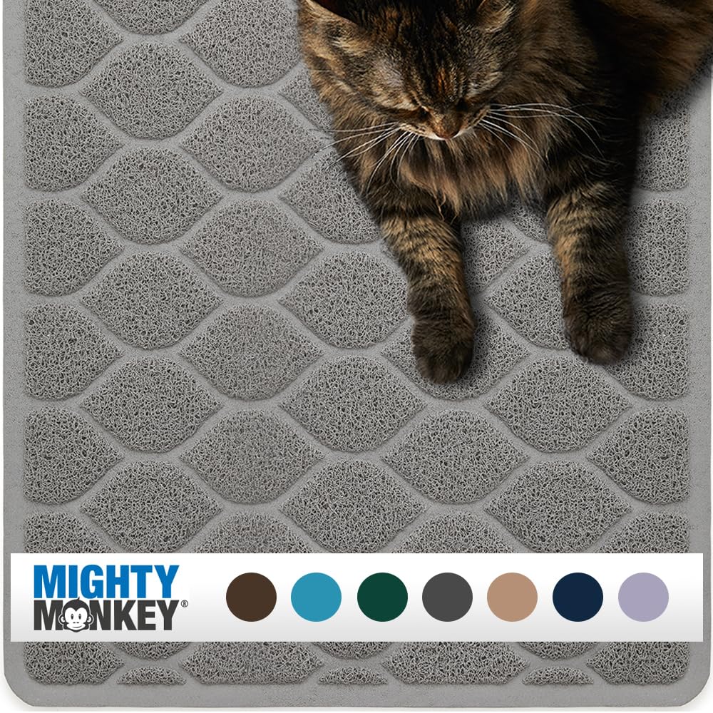 Tapis Mighty Monkey litière étanche capture les débris et protège le sol.