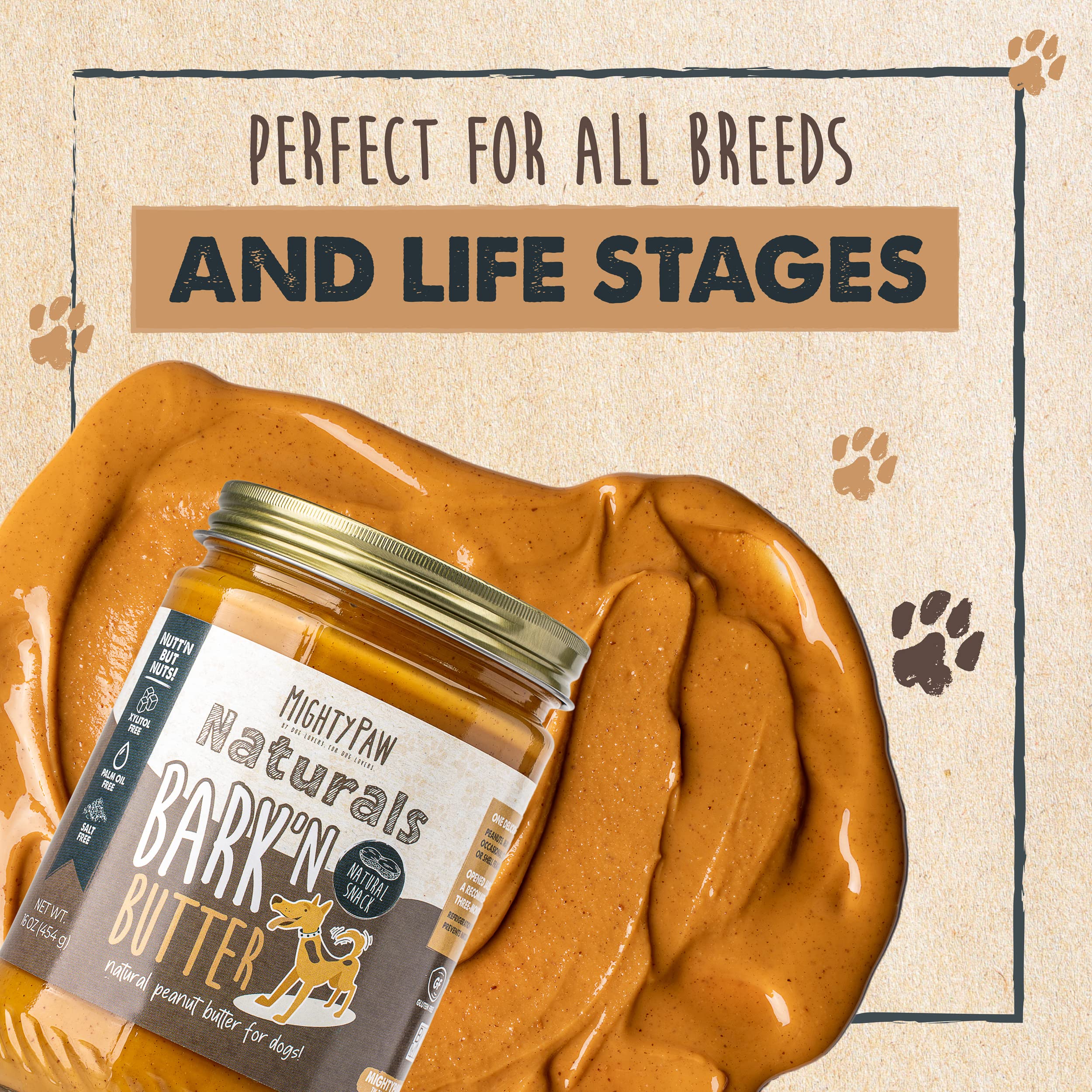 Mighty Paw Bark'n Butter : produit fabriqué aux États-Unis à partir d'un seul ingrédient