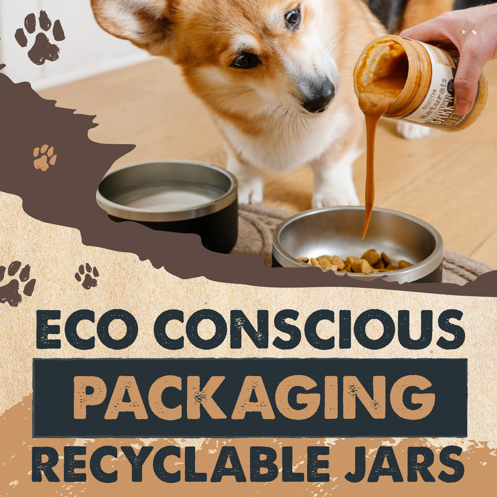 Mighty Paw Bark'n Butter : emballage recyclable reflétant l’engagement écologique