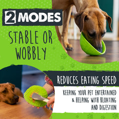 Mode stable du bol lick Mighty Paw favorise une activité régulière.