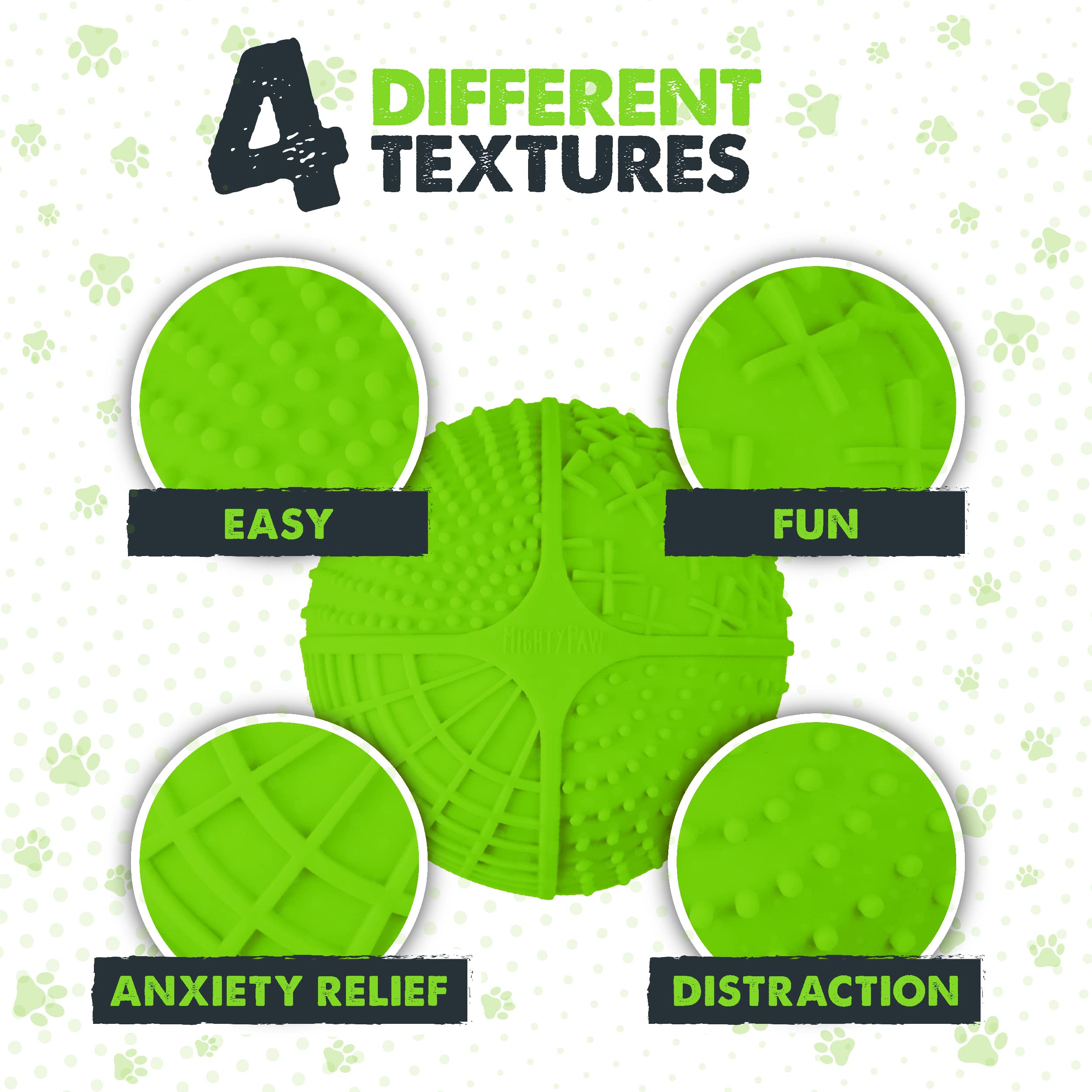 Texture facile du bol Mighty Paw pour un lèchage contrôlé.