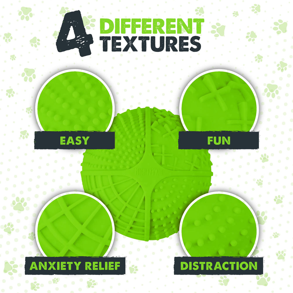 Texture facile du bol Mighty Paw pour un lèchage contrôlé.