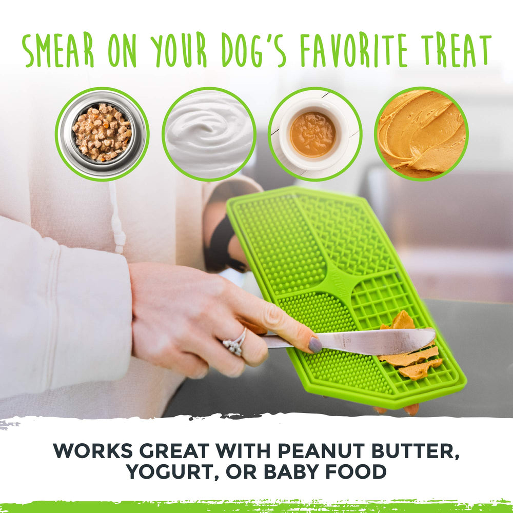 Mighty Paw Lick Pad apaise l’anxiété lors des situations stressantes.