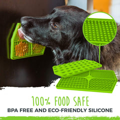 Mighty Paw Lick Pad soutient la sante dentaire grâce au léchage régulier.